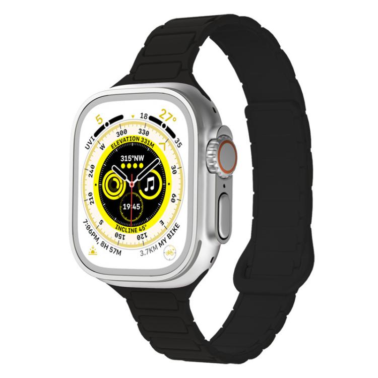 xDfind Three Beads Magnetic Silicone Watch Band, For Apple Watch 42 / 44 / 45 / 46 / 49mm