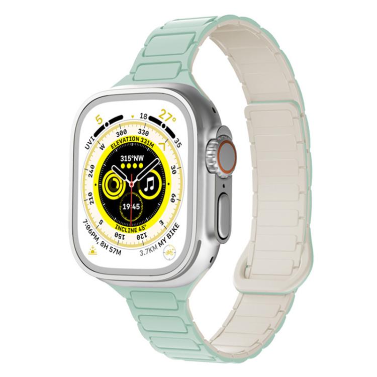 xDfind Three Beads Magnetic Silicone Watch Band, For Apple Watch 42 / 44 / 45 / 46 / 49mm