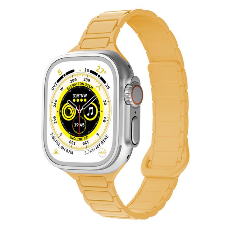 xDfind Three Beads Magnetic Silicone Watch Band, For Apple Watch 42 / 44 / 45 / 46 / 49mm