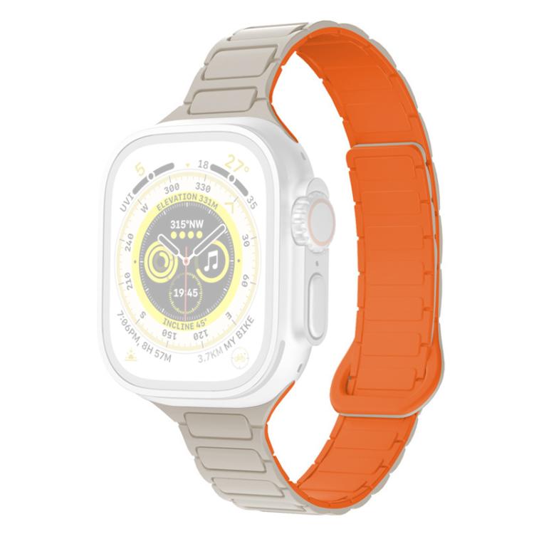 xDfind Three Beads Magnetic Silicone Watch Band, For Apple Watch 38 / 40 / 41 / S11 42mm