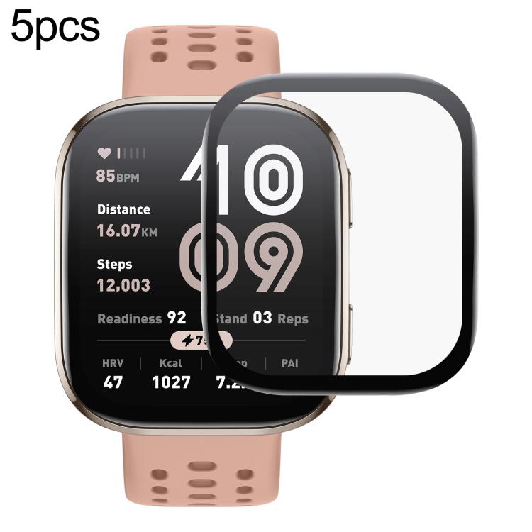 5pcs / Pack PMMA Composite Soft Screen Protector Film With Retail Color Box, For Amazfit Bip 6, For Amazfit Active 2, For Amazfit Balance