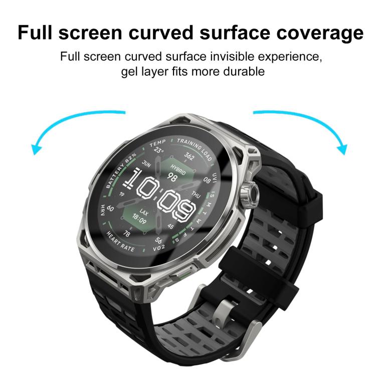 5pcs / Pack PMMA Composite Soft Screen Protector Film With Retail Color Box, For Amazfit Balance 3, For Amazfit Bip Max, For Amazfit Active Max, For Amazfit T-Rex 3 Pro 44mm, For Amazfit T-Rex 3 Pro 48mm