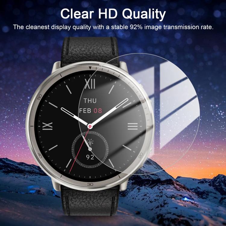 5pcs / Pack Curved-edge HD Tempered Glass Screen Protector Film With Retail Color Box, For Amazfit Active 2, For Amazfit Balance
