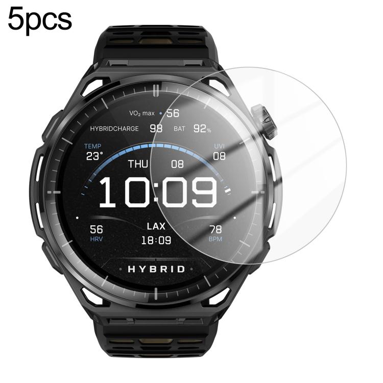 5pcs / Pack Curved-edge HD Tempered Glass Screen Protector Film With Retail Color Box, For Amazfit Balance 3, For Amazfit Bip Max, For Amazfit Active Max, For Amazfit T-Rex 3 Pro 44mm, For Amazfit T-Rex 3 Pro 48mm