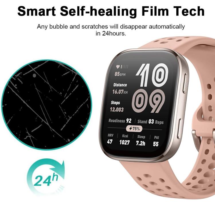 5pcs / Pack HD Soft Hydrogel Screen Protector Film With Retail Color Box, For Amazfit Bip 6, For Amazfit Active 2, For Amazfit Balance