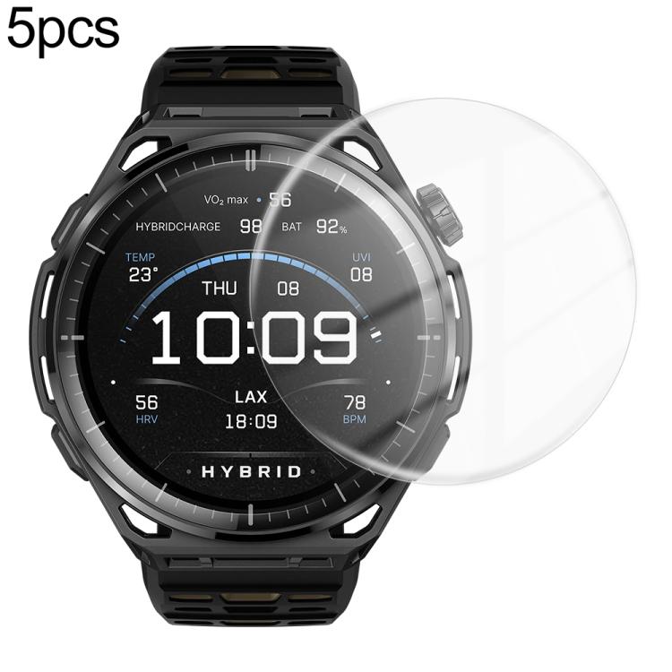 5pcs / Pack HD Soft Hydrogel Screen Protector Film With Retail Color Box, For Amazfit Balance 3, For Amazfit Bip Max, For Amazfit Active Max, For Amazfit T-Rex 3 Pro 44mm, For Amazfit T-Rex 3 Pro 48mm