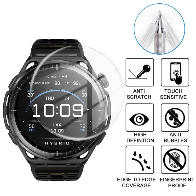 5pcs / Pack HD Soft Hydrogel Screen Protector Film With Retail Color Box, For Amazfit Balance 3, For Amazfit Bip Max, For Amazfit Active Max, For Amazfit T-Rex 3 Pro 44mm, For Amazfit T-Rex 3 Pro 48mm
