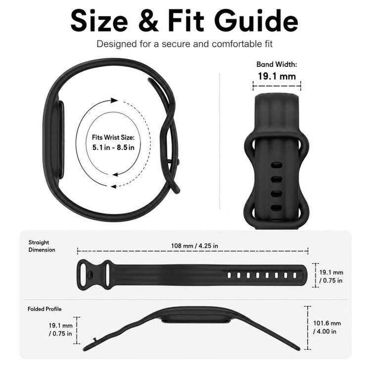 xDfind Integrated Solid Color Butterfly Buckle Silicone Watch Band, For Google Fitbit Air