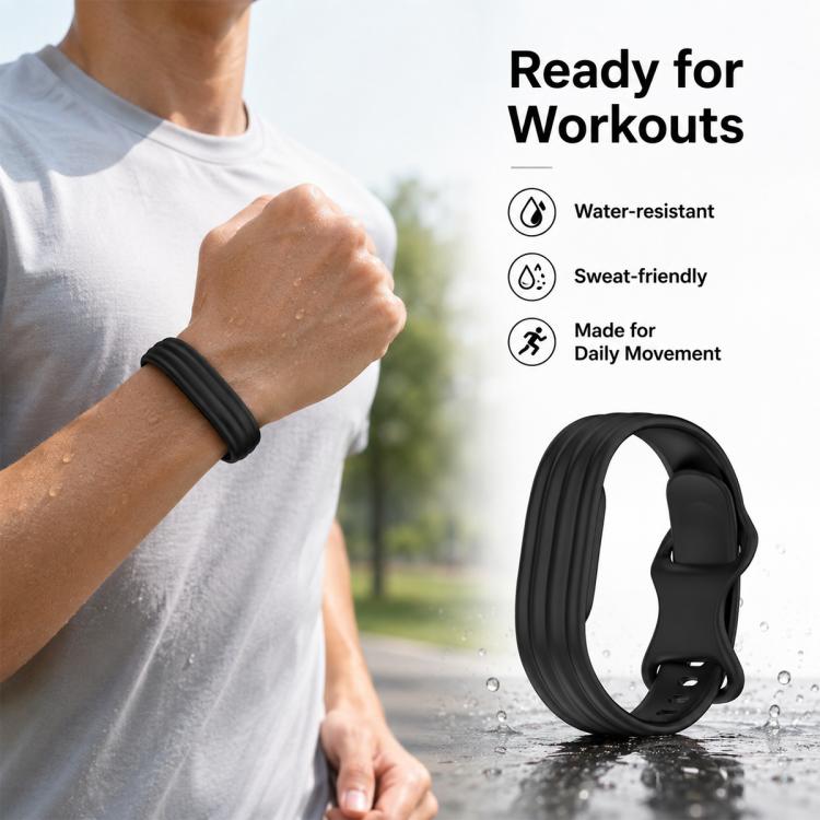 xDfind Integrated Solid Color Butterfly Buckle Silicone Watch Band, For Google Fitbit Air