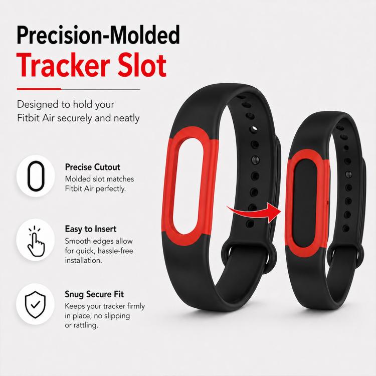 xDfind Integrated Color Blocked Silicone Watch Band, For Google Fitbit Air