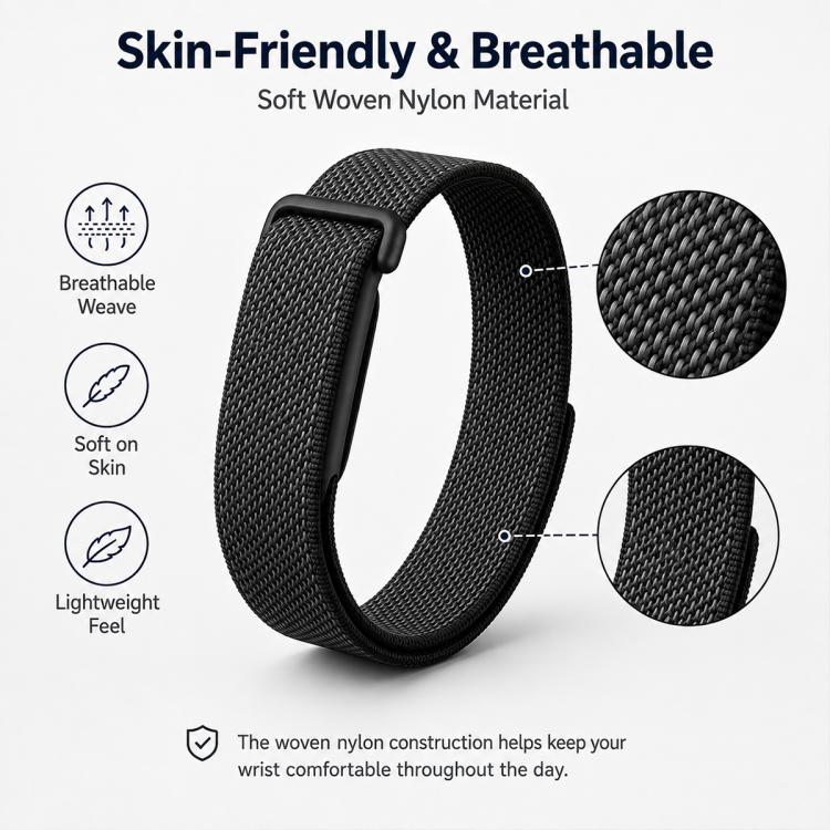 xDfind Woven Nylon Loop Hook and Loop Fastener Watch Band, For Google Fitbit Air