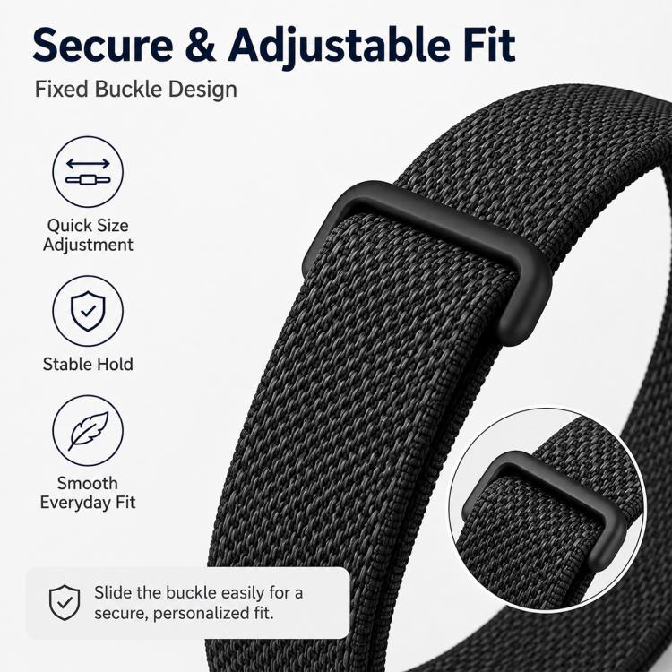 xDfind Woven Nylon Loop Hook and Loop Fastener Watch Band, For Google Fitbit Air