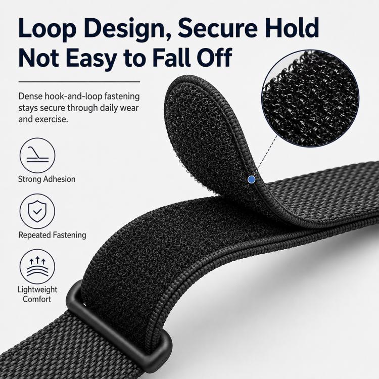 xDfind Woven Nylon Loop Hook and Loop Fastener Watch Band, For Google Fitbit Air