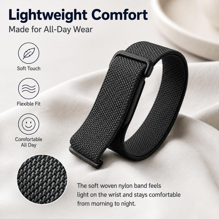xDfind Woven Nylon Loop Hook and Loop Fastener Watch Band, For Google Fitbit Air