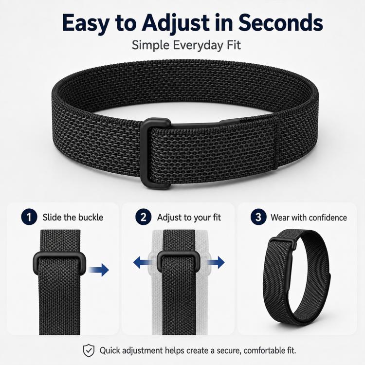 xDfind Woven Nylon Loop Hook and Loop Fastener Watch Band, For Google Fitbit Air