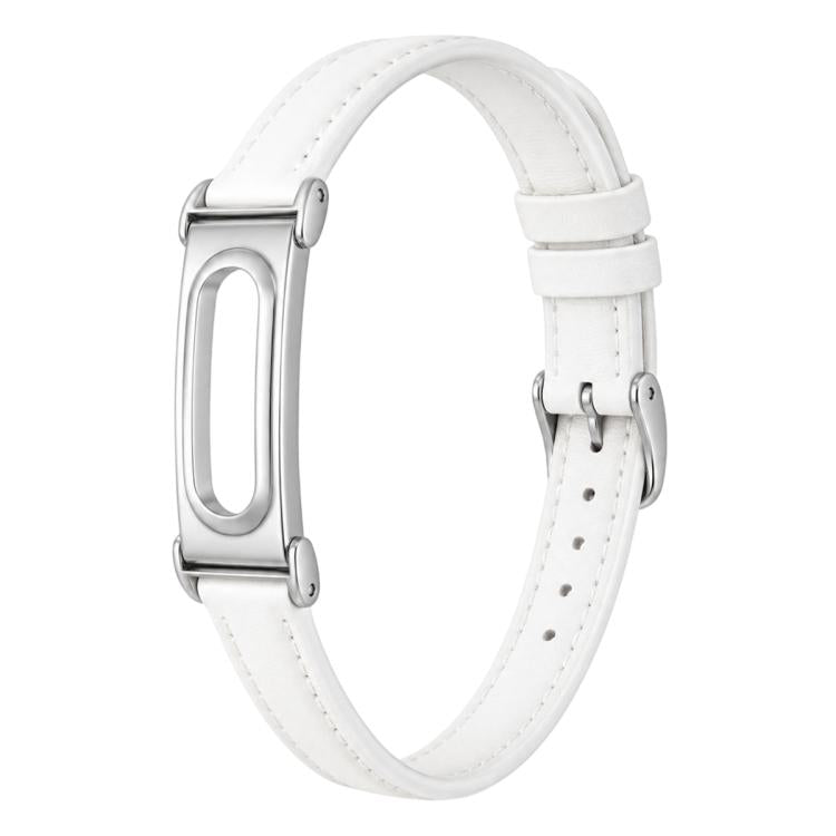 xDfind Integrated Metal Case Slim Waist Female PU Leather Watch Band, For Google Fitbit Air