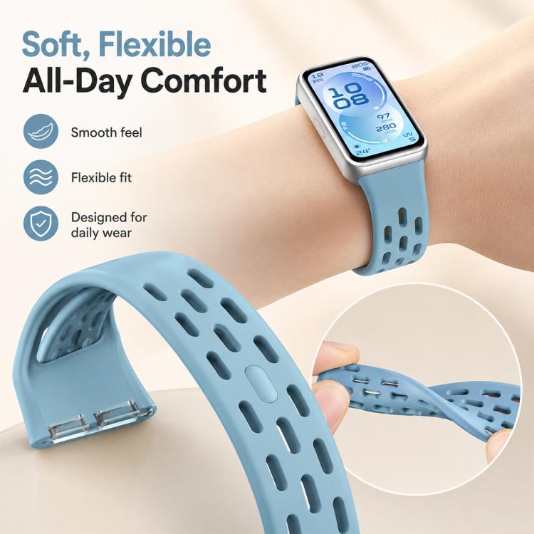 xDfind Honeycomb Breathable Silicone Watch Band, For Huawei Band 11 Pro / 11 Pro NFC / 11