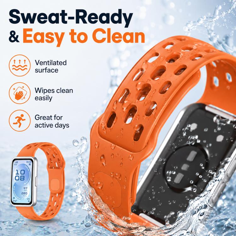 xDfind Honeycomb Breathable Silicone Watch Band, For Huawei Band 11 Pro / 11 Pro NFC / 11