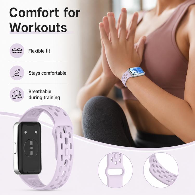 xDfind Honeycomb Breathable Silicone Watch Band, For Huawei Band 11 Pro / 11 Pro NFC / 11