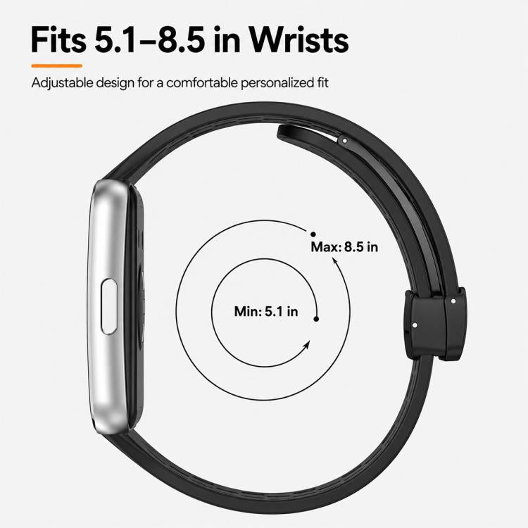 xDfind Hole Breathable Magnetic Buckle Silicone Watch Band, For Huawei Band 11 Pro / 11 Pro NFC / 11