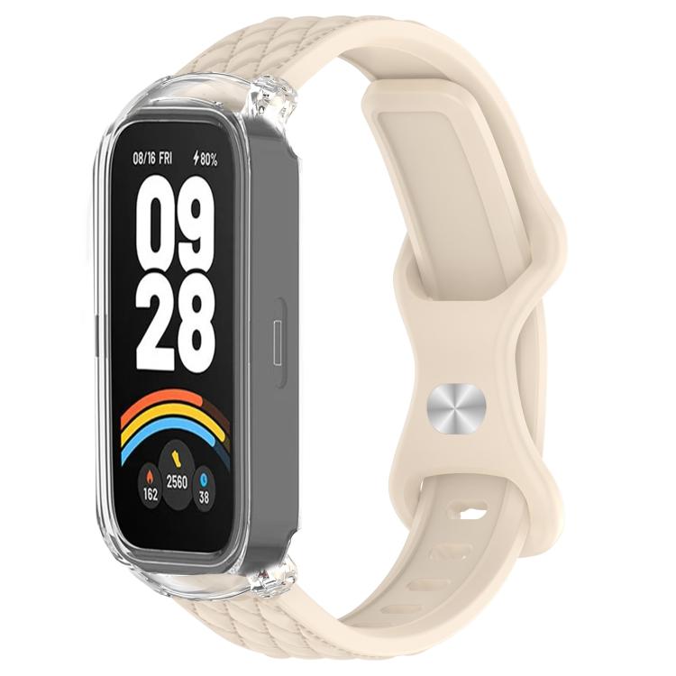 xDfind Integrated Butterfly Buckle Leather-textured Silicone Watch Band, For Huawei Band 11 Pro / 11 Pro NFC