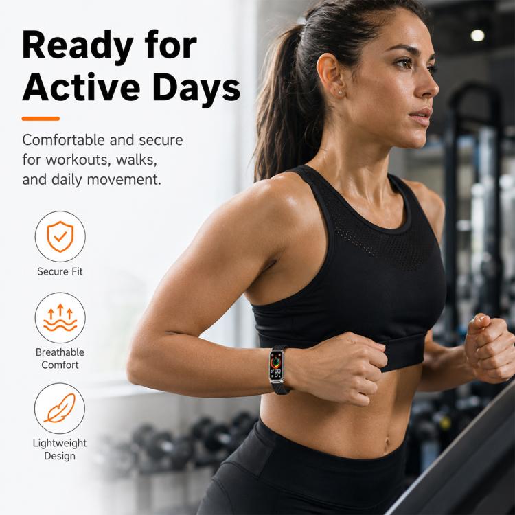 xDfind Integrated Butterfly Buckle Leather-textured Silicone Watch Band, For Huawei Band 11 / 11 NFC