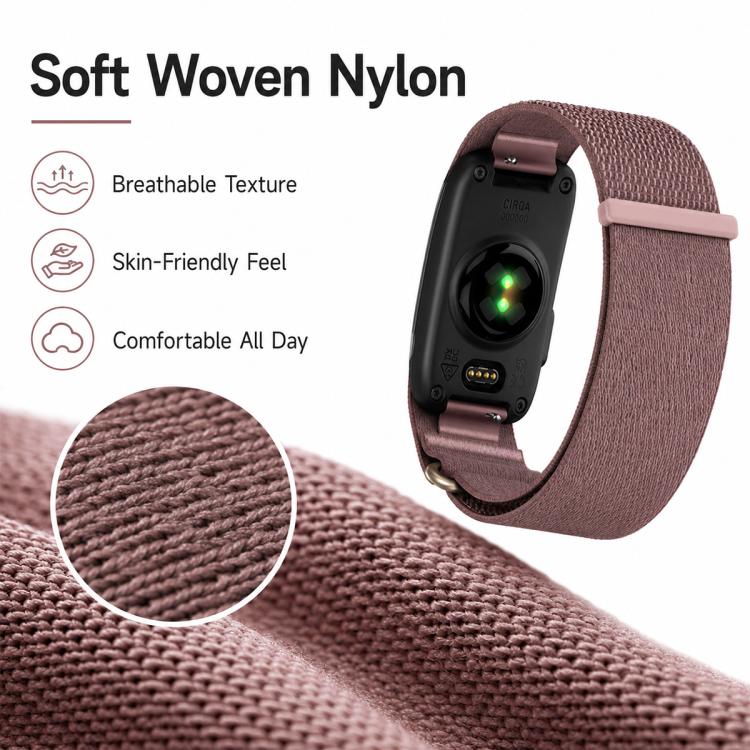 For Garmin CIRQA Smart Band xDfind Woven Nylon Hook and Loop Fastener Watch Band, L-XL Wrist Circumference 145-240mm