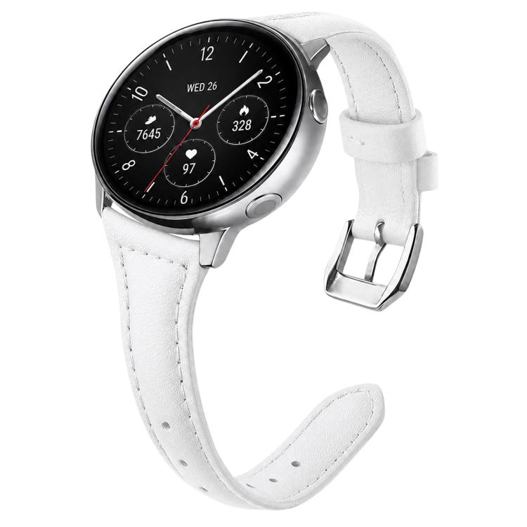 xDfind Universal Straight Lug Ends Slim Waist Vegan Leather Watch Band, 20mm