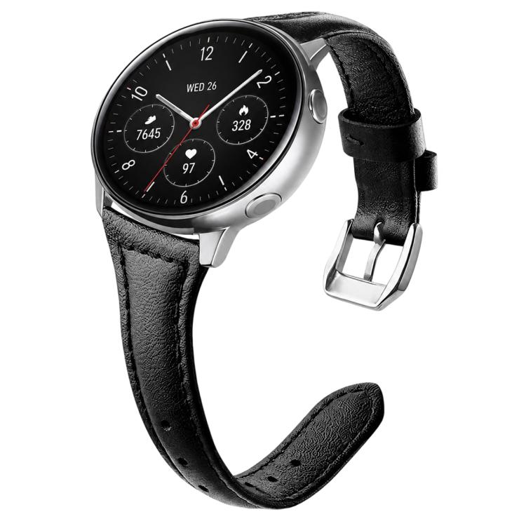 xDfind Universal Straight Lug Ends Slim Waist Vegan Leather Watch Band, 18mm