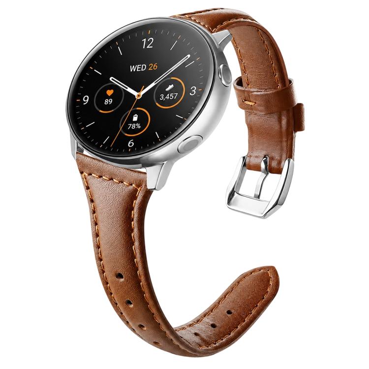 xDfind Universal Straight Lug Ends Slim Waist Vegan Leather Watch Band, 18mm