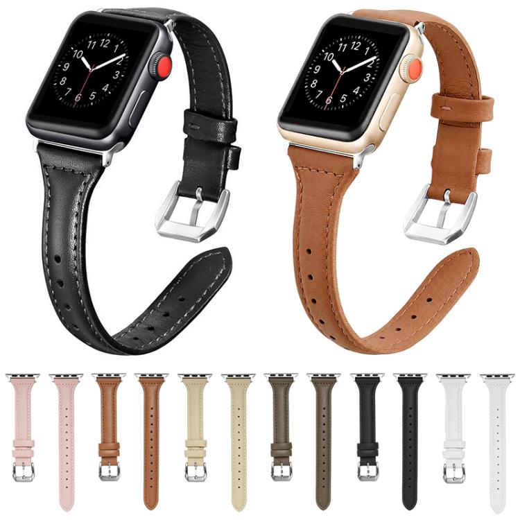 xDfind Slim Waist Vegan Leather Watch Band, For Apple Watch 46mm / 49mm / 45mm / 44mm