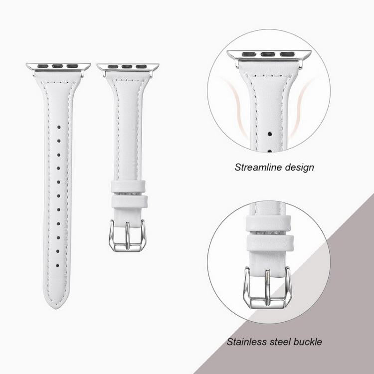 xDfind Slim Waist Vegan Leather Watch Band, For Apple Watch 46mm / 49mm / 45mm / 44mm