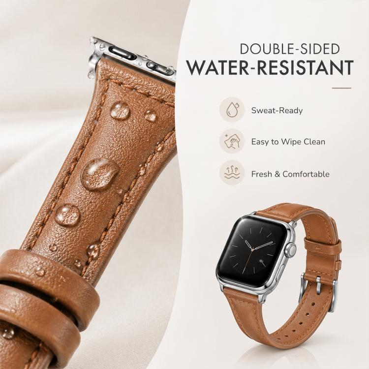 xDfind Slim Waist Vegan Leather Watch Band, For Apple Watch 46mm / 49mm / 45mm / 44mm