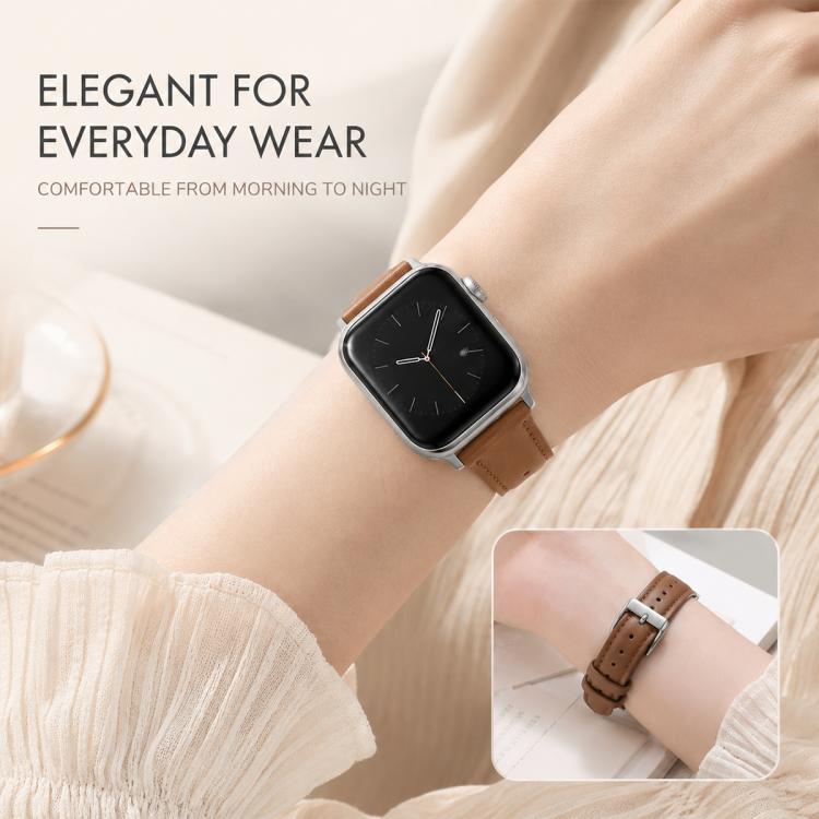 xDfind Slim Waist Vegan Leather Watch Band, For Apple Watch 46mm / 49mm / 45mm / 44mm