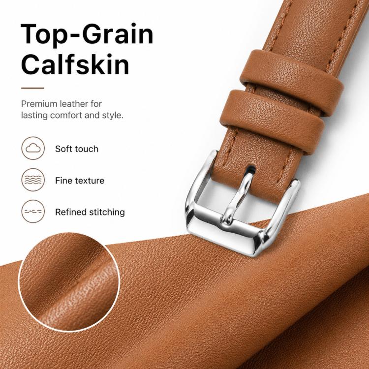 xDfind Slim Waist Vegan Leather Watch Band, For Xiaomi Band 10 Pro / Redmi Watch 6 / 5