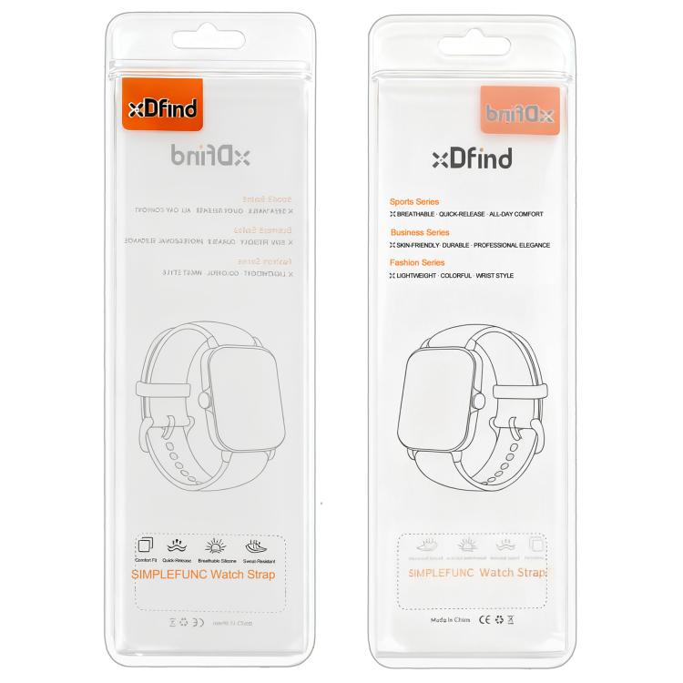 xDfind Universal Straight Lug Ends Metal Chain Vegan Leather Watch Band, 18mm