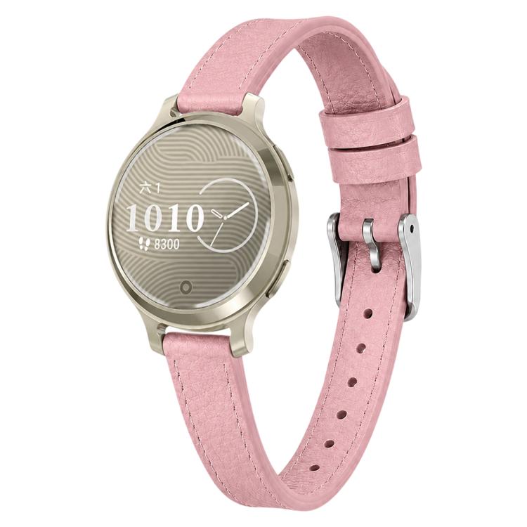 xDfind Universal Straight Lug Ends Litchi Texture Loop Buckle Vegan Leather Watch Band, 14mm