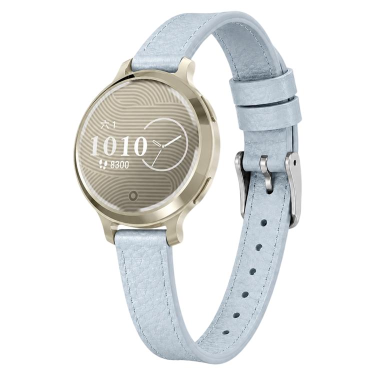 xDfind Universal Straight Lug Ends Litchi Texture Loop Buckle Vegan Leather Watch Band, 14mm