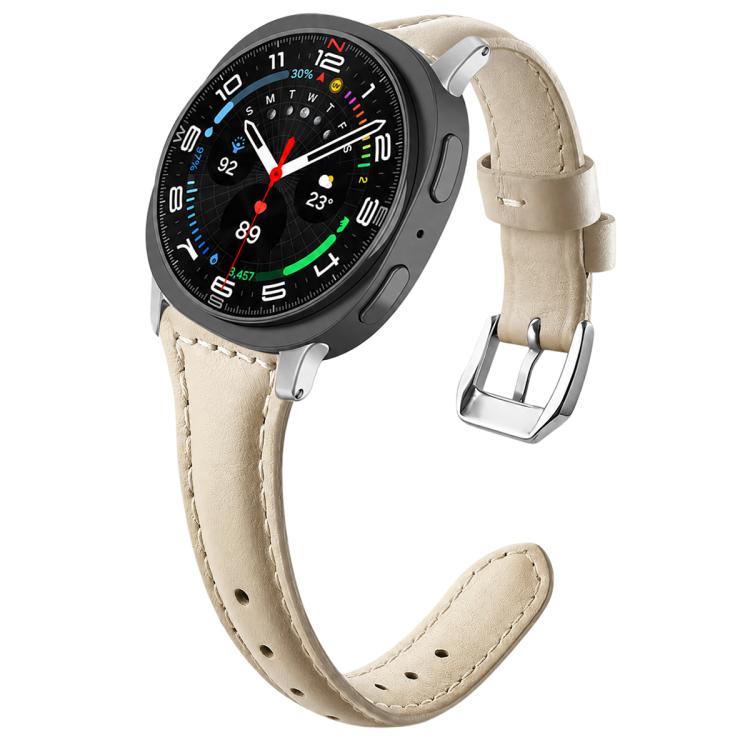 xDfind Slim Waist Vegan Leather Watch Band, For Galaxy Watch9 / 8 / 8 Classic