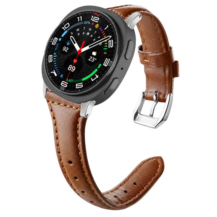 xDfind Slim Waist Vegan Leather Watch Band, For Galaxy Watch9 / 8 / 8 Classic