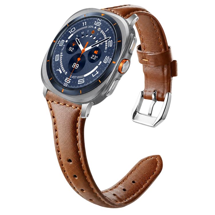 xDfind Slim Waist Vegan Leather Watch Band, For Galaxy Watch Ultra2 2026 / 2025 / 1 2024