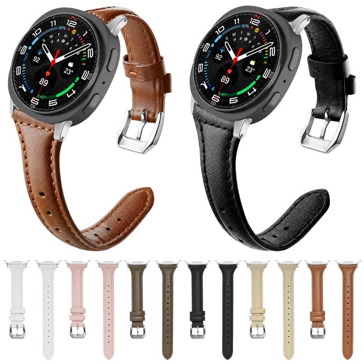 xDfind Slim Waist Vegan Leather Watch Band, For Galaxy Watch9 / 8 / 8 Classic