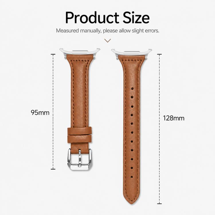 xDfind Slim Waist Vegan Leather Watch Band, For Galaxy Watch9 / 8 / 8 Classic