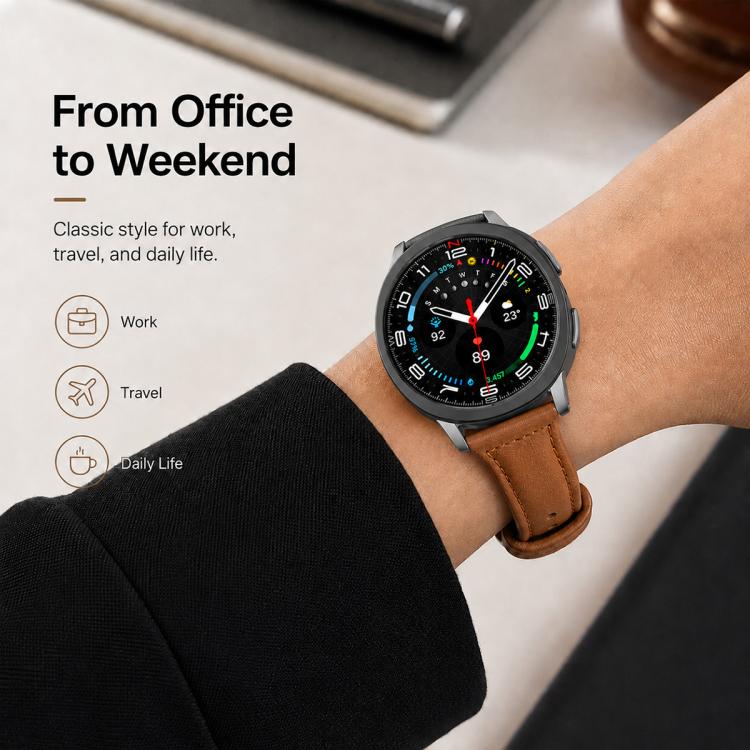 xDfind Slim Waist Vegan Leather Watch Band, For Galaxy Watch9 / 8 / 8 Classic