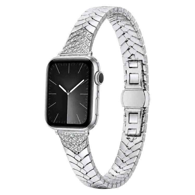 xDfind Double Folding Butterfly Clasp Metal Watch Band, For Apple Watch 46mm / 49mm / 45mm / 44mm, For Apple Watch 42mm / 41mm / 40mm / 38mm