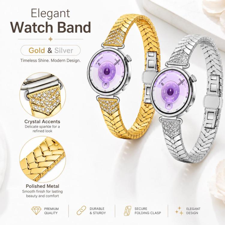 xDfind Double Folding Butterfly Clasp Metal Watch Band, For Huawei Watch GT 7 / 6 / 5 / 4 41mm