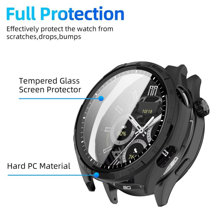 xDfind Tempered Film Integrated PC Watch Protective Case with Scale, For Honor Watch 6 Plus / Watch 6