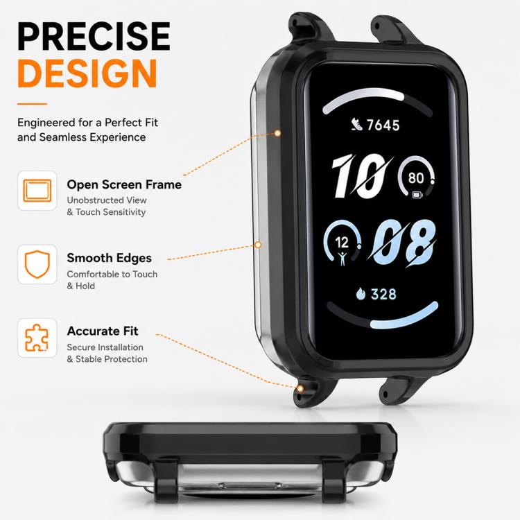 xDfind Spring Bars Frame Bumper PC Watch Case, For Honor Band 11 / Band 10