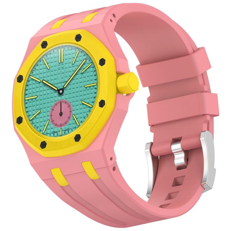 xDfind 3 Oclock Crown Integrated Silicone Pocket Watch Band, 3 Oclock Crown