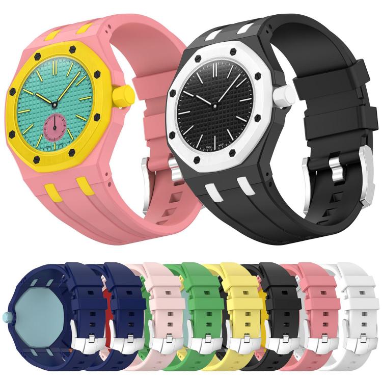 xDfind 3 Oclock Crown Integrated Silicone Pocket Watch Band, 3 Oclock Crown